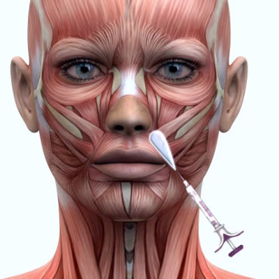 Nasolabialfalte-unterspritzen mit Hyaluron in anatomischer Darstellung Nasolabialfalte-unterspritzen mit Hyaluron in anatomischer Darstellung